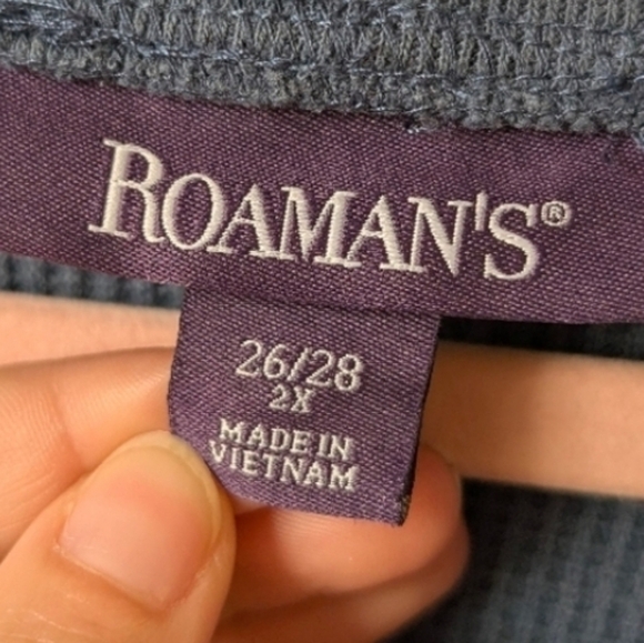 Roman's Waffle Knit Pullover  2X 26/28 - Picture 2 of 4